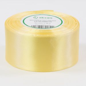 Wstążka satynowa Akces Żółta cytrynowa, 25mm x 33m